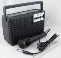 Портативная акустика ZQS-1436B (светомузыка, фонарь, микрофон проводной)